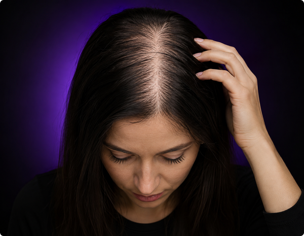 Visible scalp / thinning