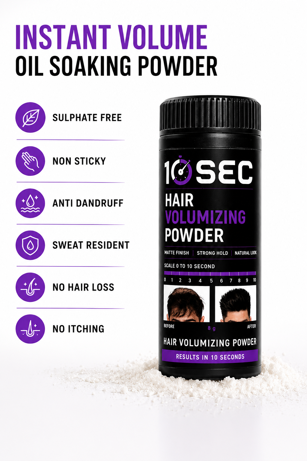 Hair volumizing powder