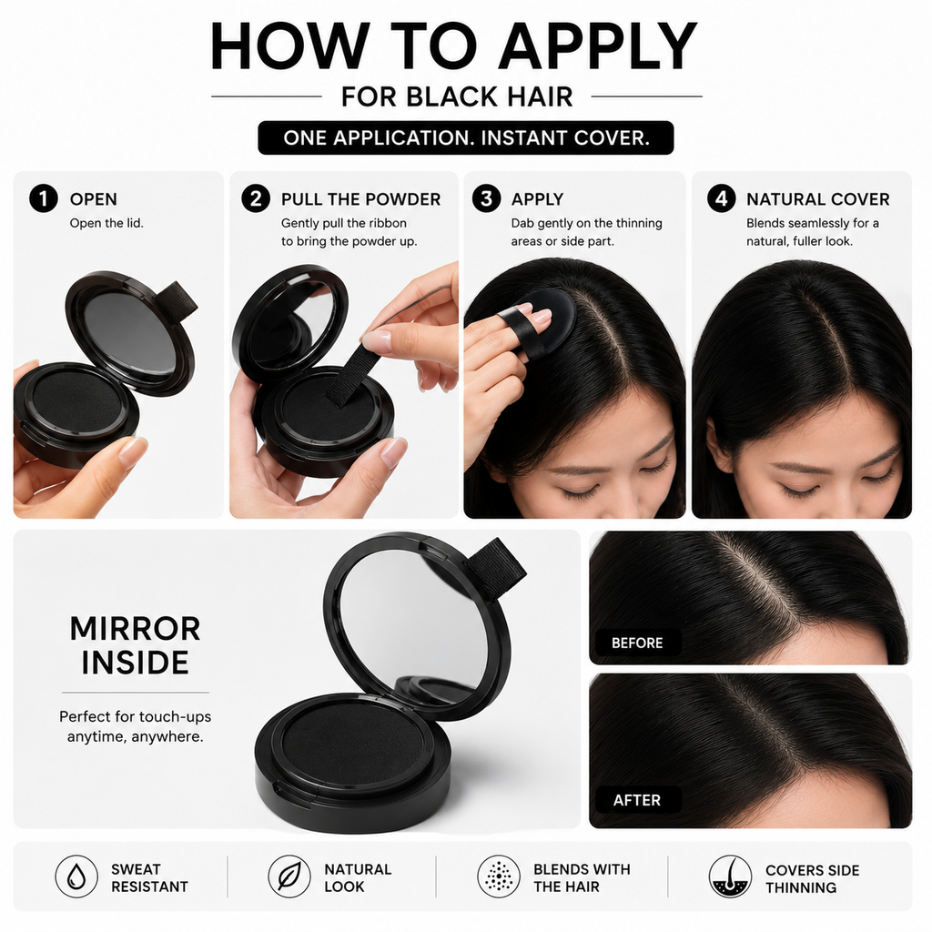 Hair shadow powder (Black)